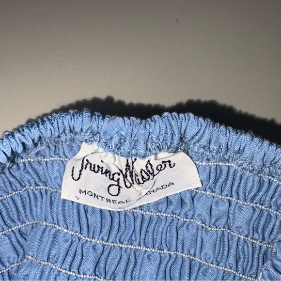 Vintage Irving Nader Montreal Blue Lace Trim Maxi Skirt with matching Halter. - Picture 6 of 6